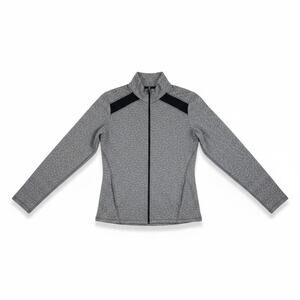 C9 by Champion Womens Activewear Mesh Jacket Thumb Holes Gray S Athleisure Gym